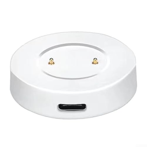 Feeshoppher Per Huawei Watch Watch 2 Dock di ricarica wireless portatile USB caricabatterie stand con cavo morbido PC ABS base bianco nero (bianco)