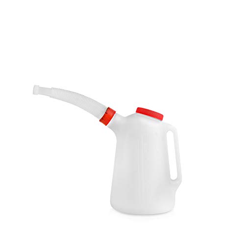 Racefoxx - Caraffa per benzina con tubo e coperchio, 1 l, tanica, benzina, liquidi, officina,