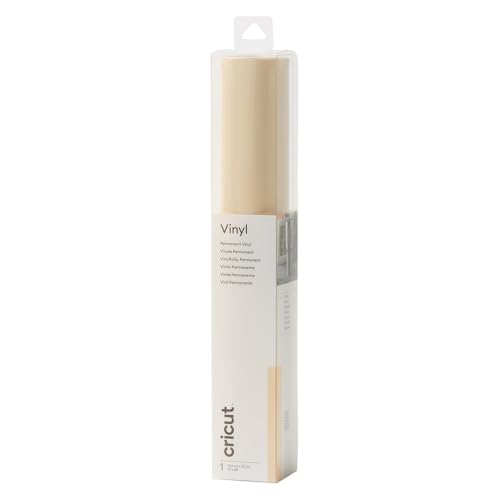 Image of Cricut Permanent Vinyl | Parchment | 1.2 m (4 ft) | Self Adhesive Vinyl Roll | for use with All Cricut Cutting Machines