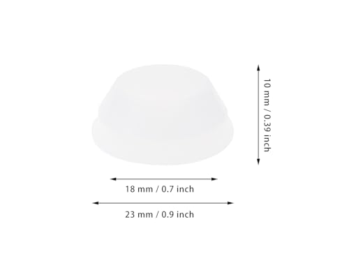 Image of ONLYKXY 10 Pcs Clear Silicone Round Snap in Type Locking Furniture Hole Plugs Button Protective Cover Cap Head,Universal (18mm /0.7inch)