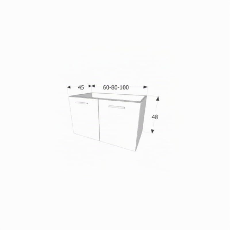 Aquore Mueble de Baño Suspendido Mallorca con Lavabo Cerámico, 2 Puertas (Lacado Blanco Brillo, Ancho 100 cm)