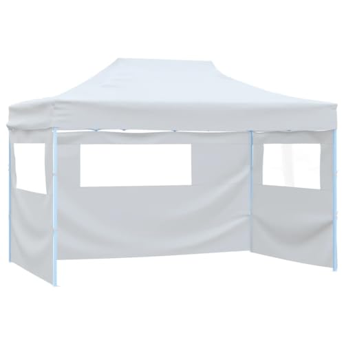 vidaXL Partyzelt Faltbar mit 3 Seitenteilen 291x413x315 cm Weiß
