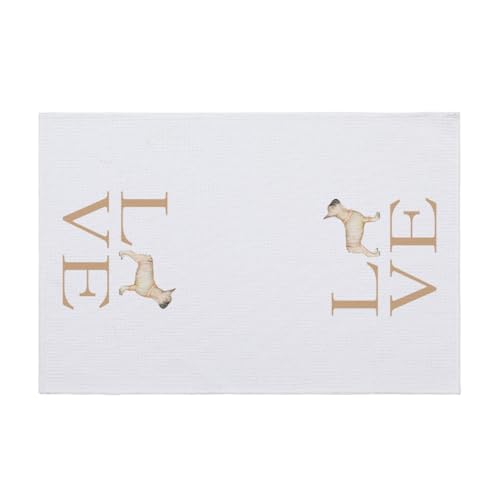 Geschirrtücher Gelber Hund Liebe Handtücher Waffeltücher Küchentücher Geschirrhandtücher Saugfähige Trockentücher Küche Multi-Purpose Abtrockentücher Küche Handtuchset 4 Stück (40x60cm) – Bild 3