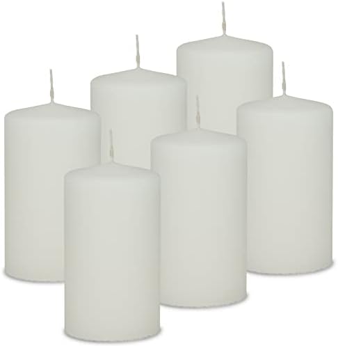 Stumpenkerzen 6er Set - Selbstverlöschend & 61h Brenndauer