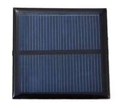 Image of Square Shape Mini Solar Panel, 6V, 100 mAh, 70x70x3 mm, for DIY Projects, Pack of 5