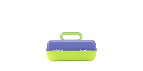 Caboodles Caboodles Jojo Siwa Neon Lights - Pretty In Petite Makeup Organizer, Compact Carrying Cosmetic Case Includes Stickers & Glow In Dark Bracelets, Lavender, 1 count