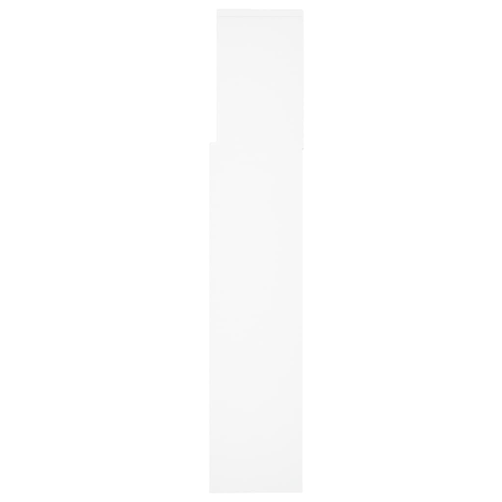 vidaXL Mueble Cabecero Armario Cabezal Almacenaje Dormitorio Habitación Mobiliario Muebles Decoración Adorno Blanco 160x19x103,5 cm