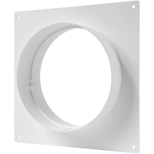 Vent Systems 150 mm / 6 Inch Air Vent Duct Connector Flange - Plastic Ventilation Pipe - Ducting Connector for Round Flexible or Straight Pipes, Cooling Heating Ventilation System HVAC