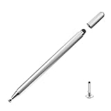 【Lapiz Táctil de alta calidad】Cuerpo de la pluma cilíndrica de aluminio, la posición de la punta del disco está conectada por bolas metálicas de acero para mejorar la vida y el doble de durabilidad.