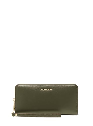 Image of Michael Kors Jet Set Travel Continental, Gold-Tone Hardware /Sahara Leather /Ivy