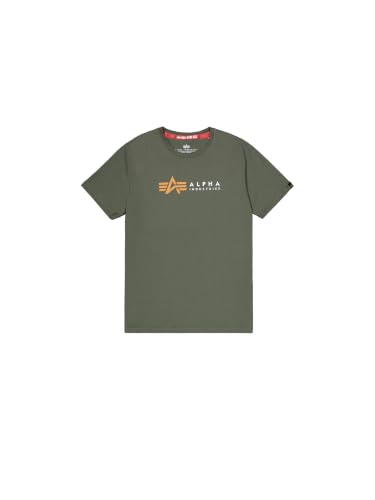 Alpha Industries Alpha Label T T-Shirt für Herren Dark Olive – Ansicht 1