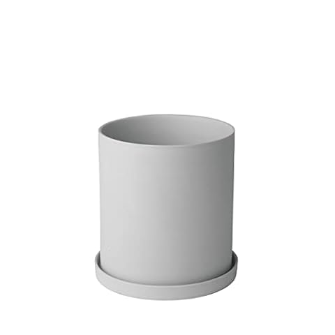 Blomus - NONA - doniczka na zioła rozmiar L, jasny odcień szarości, elegancki dodatek do mieszkania, kolor Micro Chip (66518)