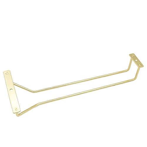 Lot de 3 porte-verres à vin doré de 30,5 cm, porte-verres à pied en acier inoxydable, support à suspendre pour armoire, cuisine, bar – Image 4