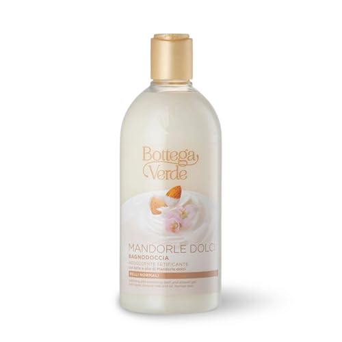 Bottega Verde - Mandorle Dolci, Bagnodoccia con Latte e Olio di Mandorle Dolci, 400 ml, Azione Addolcente e Setificante, Deterge con Delicatezza, per Pelli Normali