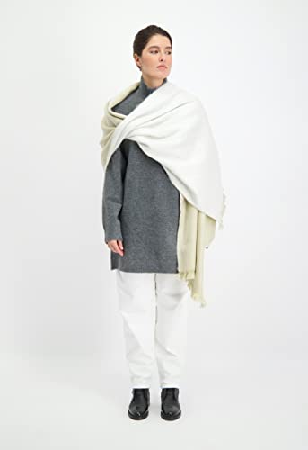 Foulard Alpaca Loca 15 Double Scarf Beige White en taille unique - 2