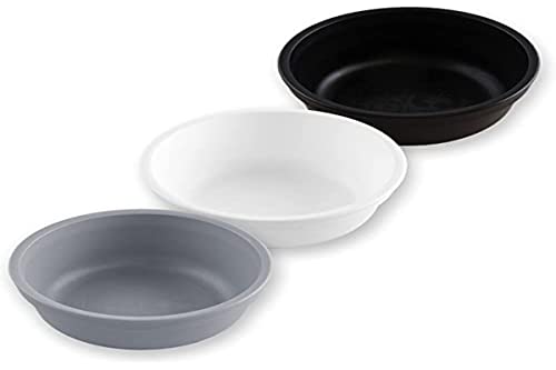 Image of Re-Play 12 oz. Toddler Bowls Set of 3 - Kids Deep-Walled, Durable & Reusable Snack and Meal Bowls, Dishwasher & Microwave Safe, BPA-Free, Made in USA from Recycled Plastic, Monochrome