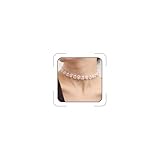 Gargantilla de perlas para mujer, collar de oro con joyería de perlas, elegante gargantilla y collares de perlas para mujer, accesorios de graduación, Middle, Acero aleado, Sin piedra preciosa