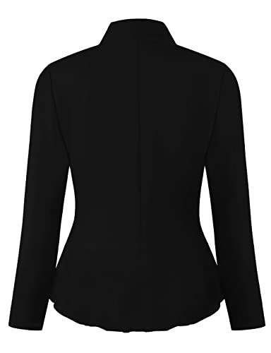 Women Super Comfy Ponte Office Blazer Jk1135 1073T Black M #TOP1