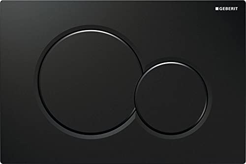 Geberit 115.770. DW. 5 Plaque de Déclenchement Sigma01, Poignée en Plastique, Noir Brillant RAL9005