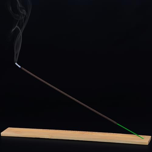 Premium Pure Sage Incense Sticks with Energy Cleansing in Progress Engraved Wooden Holder - Charcoal-Free for Clean Burn, Spiritual Smudging and Purification, 30 Sticks