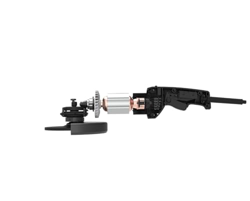 Image of Kress KU721 1400W 125mm Angle Grinder | Compact 5-Inch Grinder with 10,000 RPM Speed, Soft Grip, Steel Gears & External Brush System | Lightweight Tool for Cutting, Grinding & Polishing