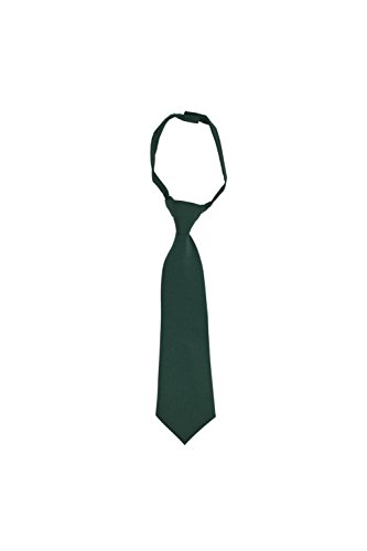 French Toast Boys' Adjustable Solid Tie Size 4-7, Hunter Green
