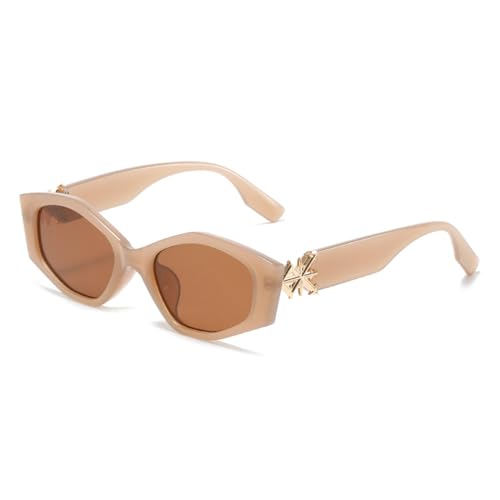 Lunettes de soleil œil de chat avec lentille de luxe et finition monture métal