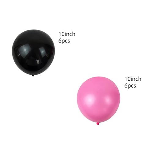 Image of PLAP Birthday Number Balloon Bow Black Party Supplies 32 inchBirthday Number Decoration (Pink black number set 1)