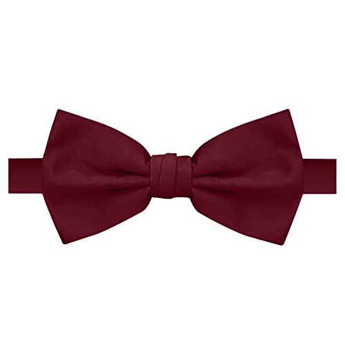 Image of Jacob Alexander Men's Pretied Banded Adjustable Solid Color Bowtie