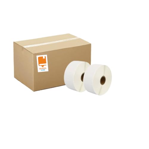 Image of Sehgal Store 38x25 Direct Thermal Barcode Label Sticker - 1.5 x 1 Inches - 38mm x 25mm - 1000 Labels Per Roll 1UPs - White Self Adhesive Sticker for Printing Barcoding (Pack of (10)