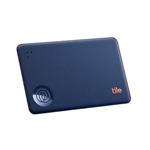 Tile by Life360 Slim – Wallet Finder, Bluetooth Tracker and Item Locator for Luggage Tags, Passports and More. Both iOS and Android Compatible. Phone Finder. 1-Pack (Navy Blaze)