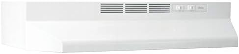 Broan-NuTone BUEZ121WW Ductless Under-Cabinet White Range Hood Insert with Lights, 21-Inch