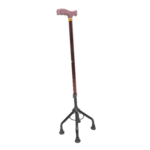Canne de marche réglable et béquille à quatre pattes pliable pour aînés