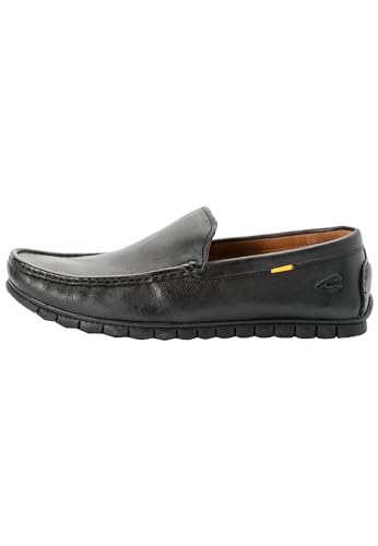 camel active Herren Lederslipper mit Logoprägung Schwarz, menswear-43