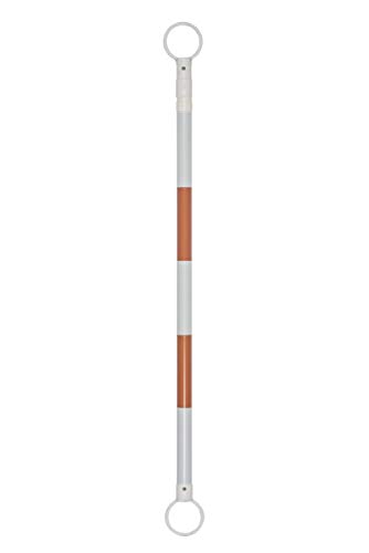 JBC Safety RCB10OW JBC 6' - 10' Orange/White Reflective Retractable Cone Bar, Engineer Grade Reflective Tape (For Use, PVC Traffic Cones/Delineators)