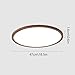 LZHUYE LED Flush Mount Ceiling Light, Modern Flat Round Close to Ceiling Lighting Fixture, 3-Color Dimming Walnut Wood Grain Ceiling Lamp for Bedroom Living Room Kitchen Lighting Fixtures(47cm)