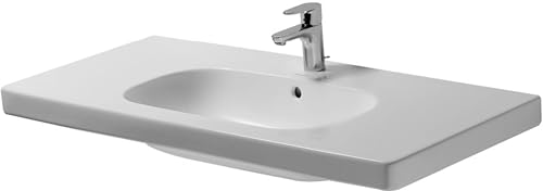 Duravit 03421000002 Lavabo sobre encimera Rectangular Cerámica   Lavabo de encimera Rectangular Cerámico, Blanco, 1 senos, 1050 mm