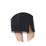 THANYA'S Boutique | Best Under Skirt for Maternity Gown/Nighty | Women’s Straight Bottom | Middi Slip | Inner wear for Gown/Lehenga | Casual Crush Skirt | Black (85cm)