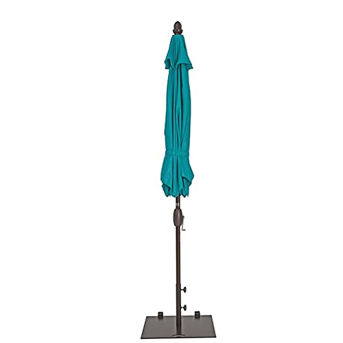 Sun parasol inclinable con botón de pulso y varilla de aluminio azul 6