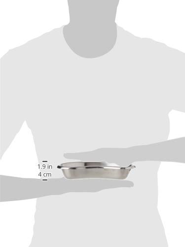 Gima - Nierenschale aus Edelstahl, tief und mit hohem Rand, Größe 207x98x39 mm, 26581