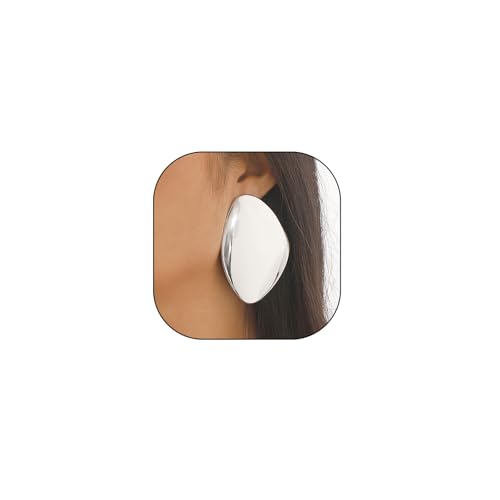 Chunky 14K Gold Earrings Exaggerated Punk Plain Drop Dangle Earrings Irregular Geometric Statement Earrings Jewelry Accessory Presents for Women Wife