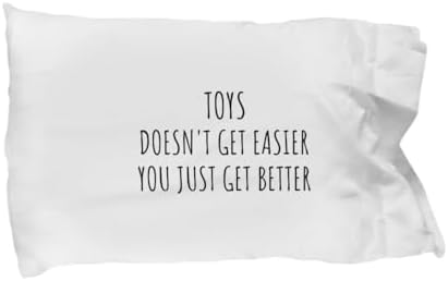 EzGift Funny Toys Pillowcase Doesn't Get Easier You Just Get Better Gift Idea for Hobby Lover Present Quote Fan Gag Pillow Cover Case 20x30 image 3