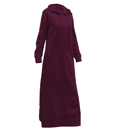 Robe pull ample pour femme avec grande poche et capuche style décontracté - 2