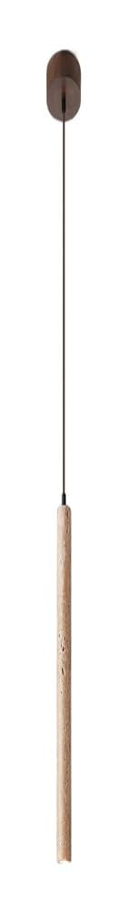 Suspension marbre naturel LED 6000K tube long et lustre antique design