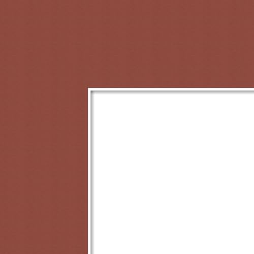 14x20 Terra-cotta / Cognac Custom Mat for Picture Frame with 10x16 opening size (Mat Only, Frame NOT Included)