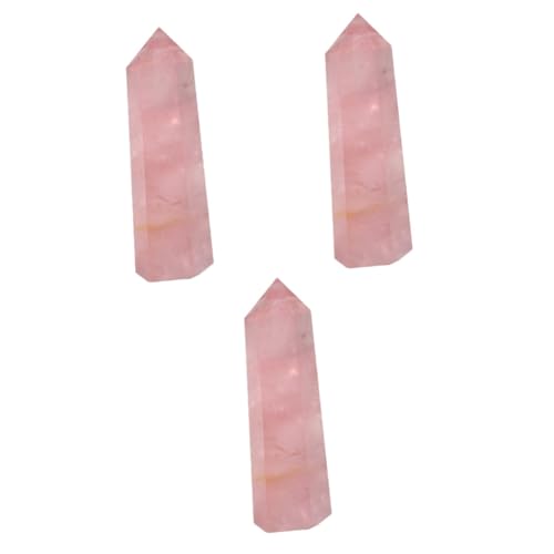 Quartz naturel hexagonal lot de 3 déco maison feng shui Baluue