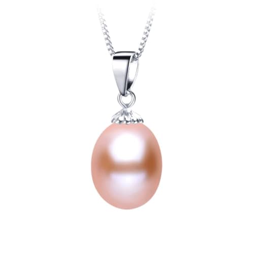 Collier 925 pour femmes avec pendentifs de perles d'eau douce naturelles de petite taille