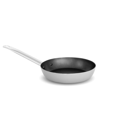 lätt Home Sartén Antiadherente de Acero Vitrificado Gris Antracita 24 cm. Sartén apta para Inducción, Vitrocerámica, Gas y Horno. Saludable Libre de PFOA. Ahorra hasta 50% Energía.