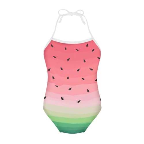 Image of One Piece Swimsuit for Girls Beach Bathing Suit Halter Straps Sports Swimwear for 1-10 Year Toddler Kids