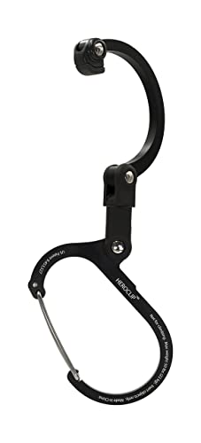Gear Aid Heroclip Carabiner Clip And Hook (Small) For Purse, Stroller, And Backpack, Stealth Black #TOP1